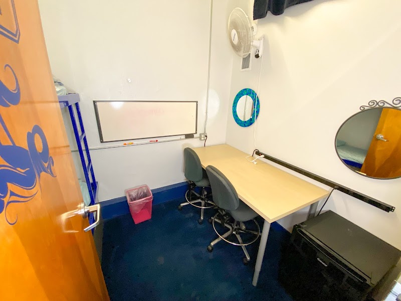 Quiet workspace with whiteboard