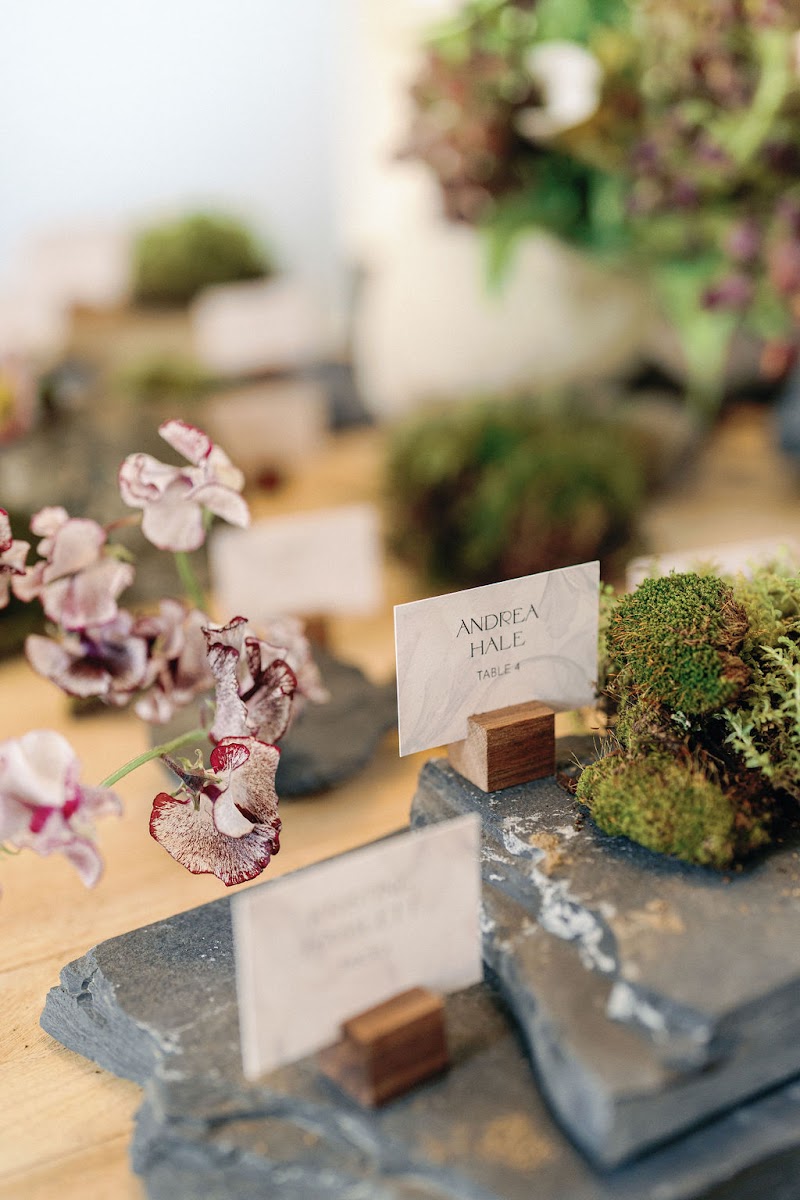 Handcrafted escort card display