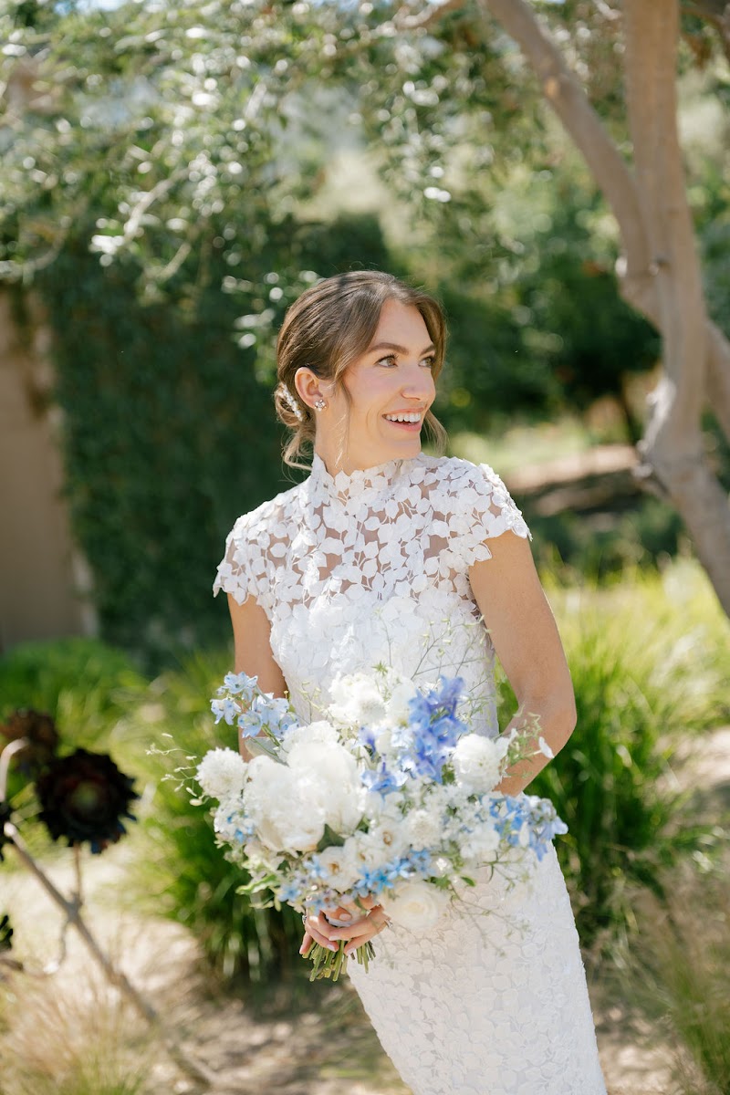 Radiant bride, garden setting