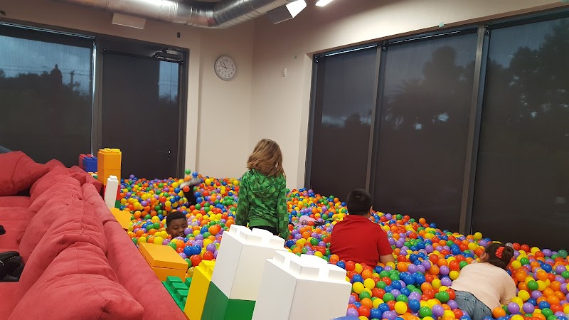 Colorful play area inside