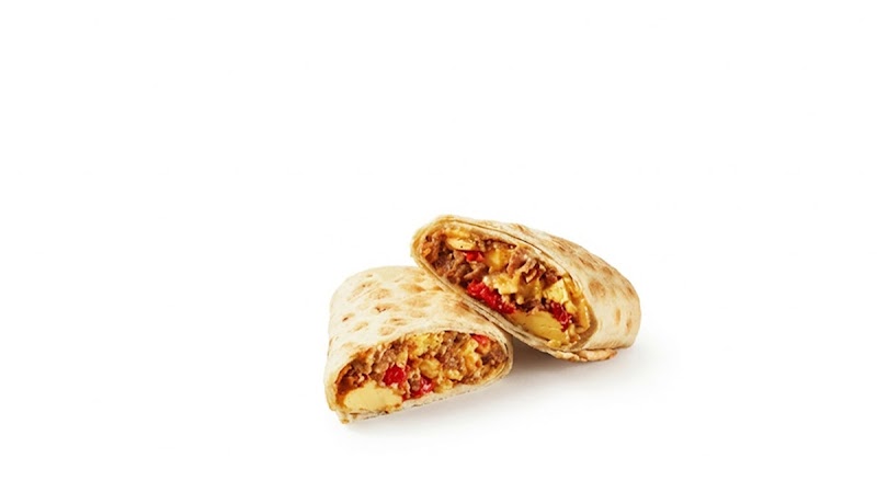 Hearty breakfast burrito wrap