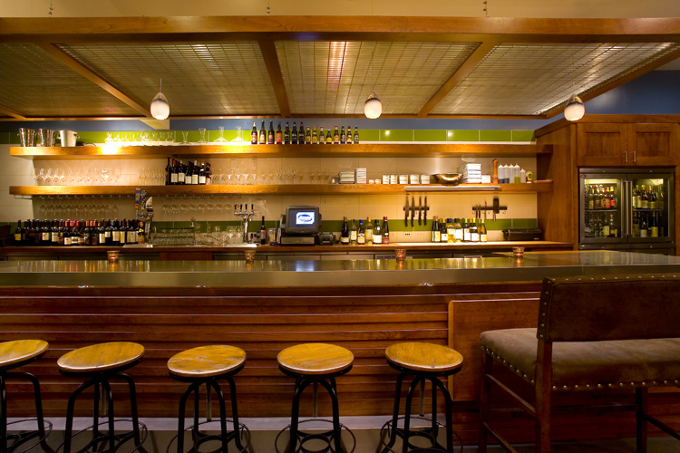 Warm, inviting wine bar