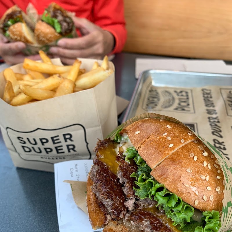 Juicy burger, crispy fries